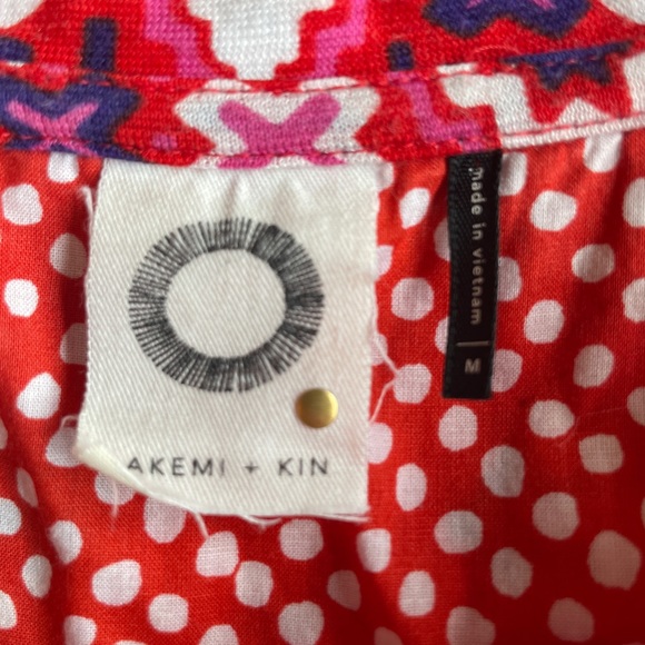 Anthropologie Akemi + Kim red, blue, white tank top. - Picture 8 of 8